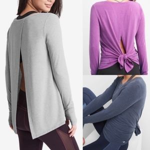 Gap Fit breathe split back/tie back top